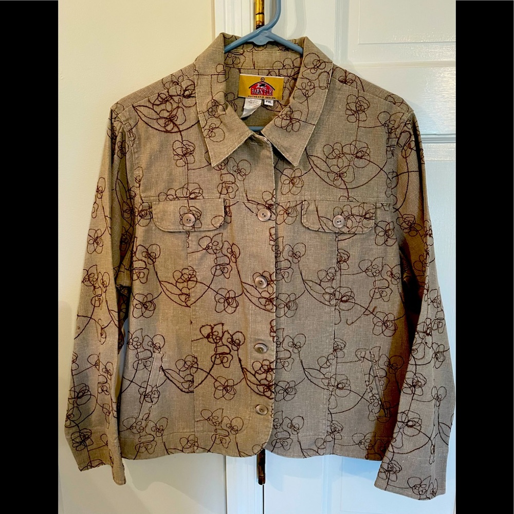 Short linen jacket western style